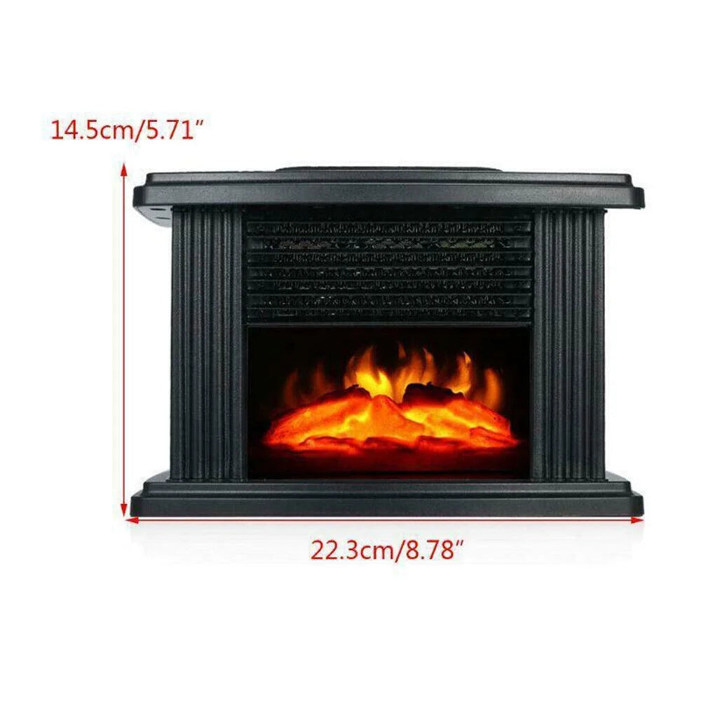 3D Electric Fireplace, 1000W Small Air Heater W164654