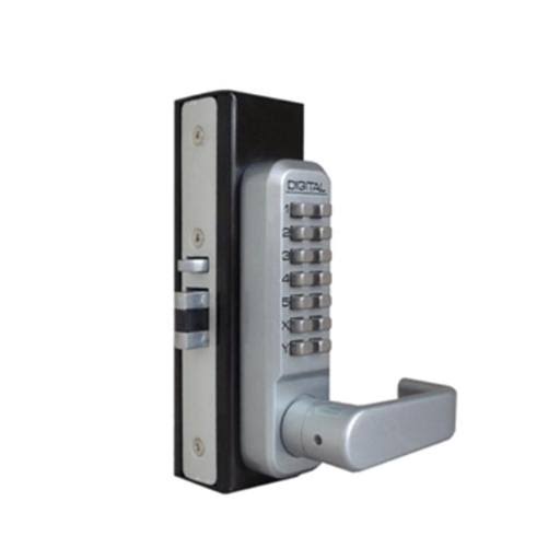 Mechanical Keyless Narrow Stile Lever Handle Lock with Passage Function and Double Sided Combination W864