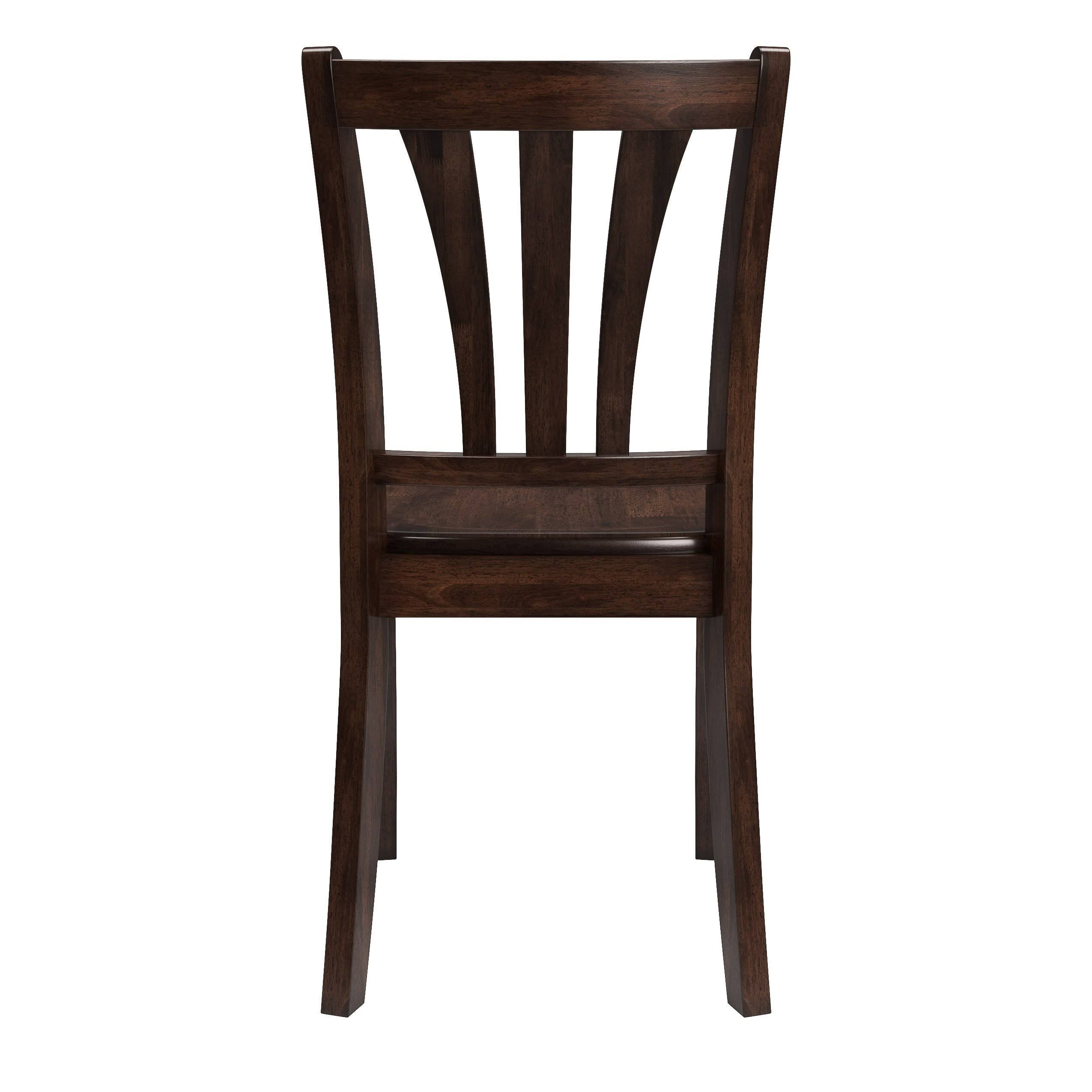 Cappuccino Stained Solid Wood Dining Chairs (Set of 2) A2912