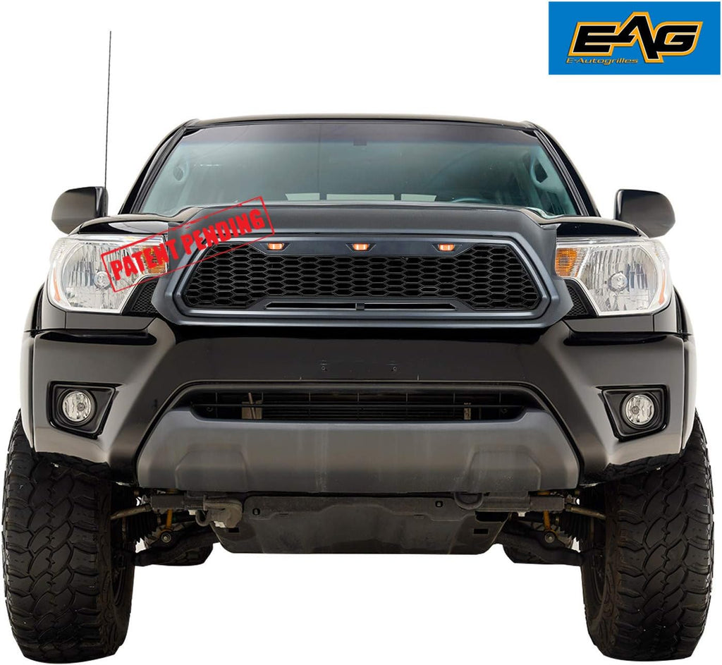 Charcoal Gray ABS Front Grille with Amber LED Lights K318806