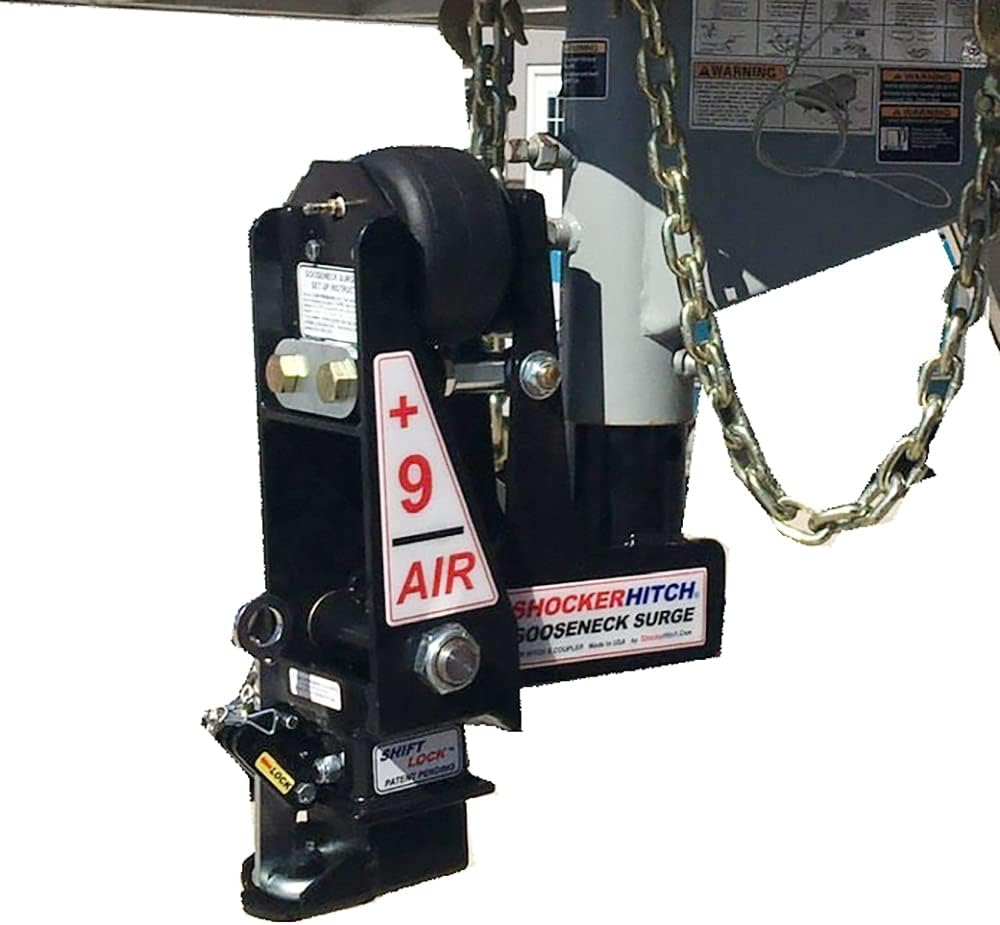 Gooseneck Air Hitch & Coupler, Round 3-15/16" Angled Pin 30K Coupler 9" Offset K905866