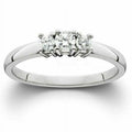 14k White Gold Three Stone Diamond Ring O2140