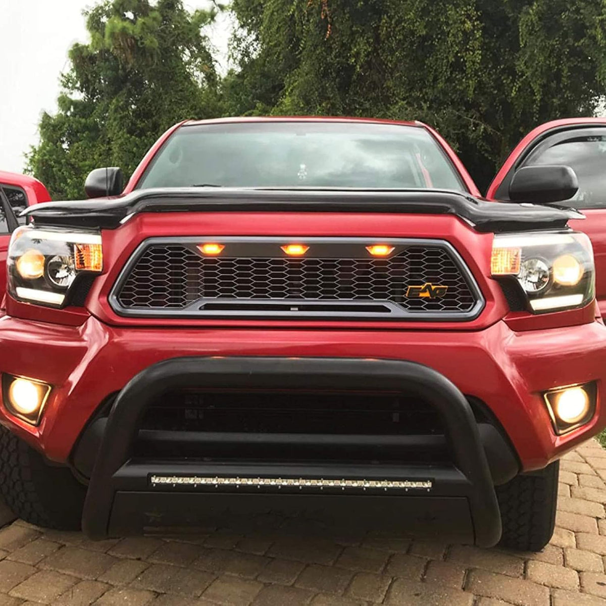 Charcoal Gray ABS Front Grille with Amber LED Lights K318806