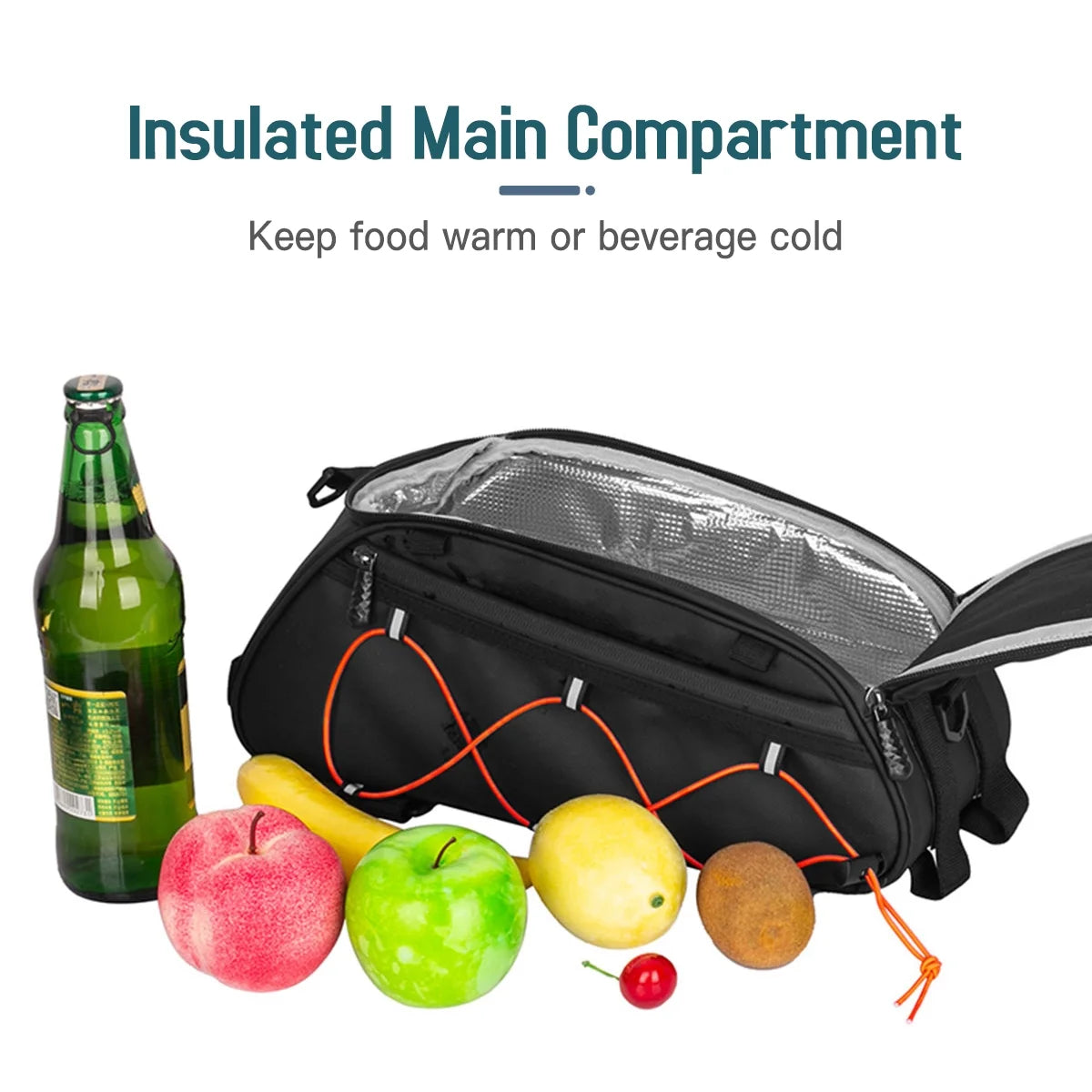 Waterproof Rear Seat Bike Trunk Bag with 2 Side Hanging Bags E727