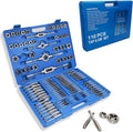 110PCS Hardened Alloy Steel Metric Tap and Die Rethreading Tool Set with Storage Case F500