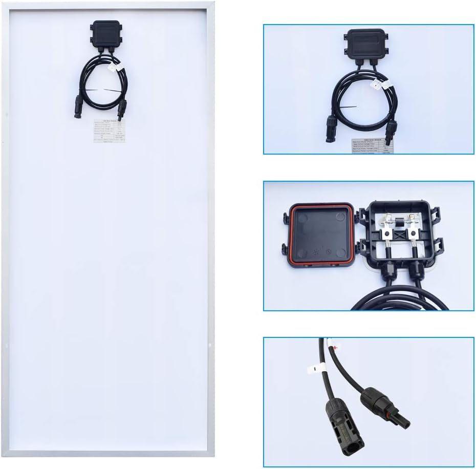 200 Watt 12Volt Moncrystalline Solar Panel Kit with 20A Charge Controller and Mounting Brackets C591