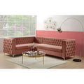 Coral Velvet Sectional Sofa S671