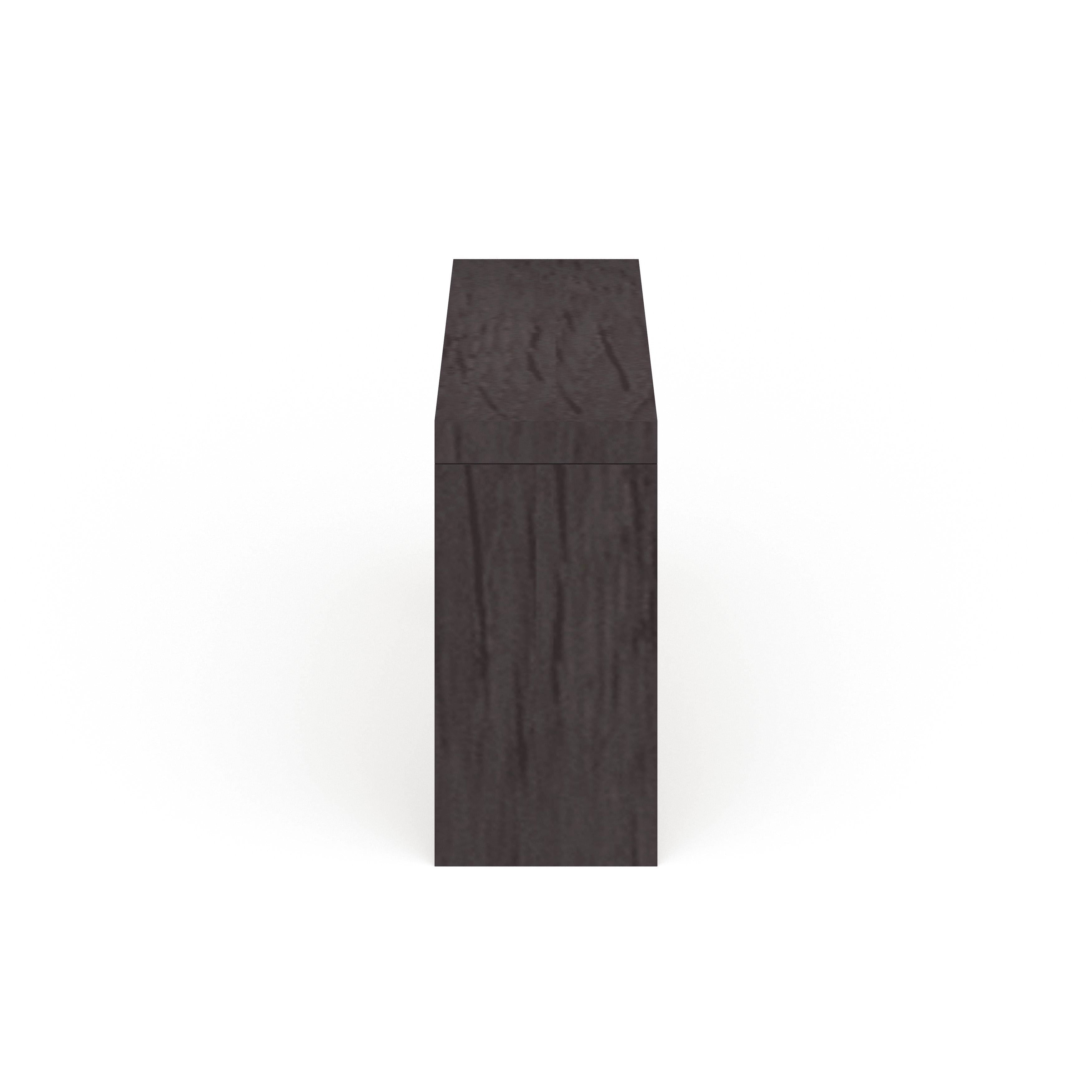 Black Wood Grain Veneer Console Table D8739