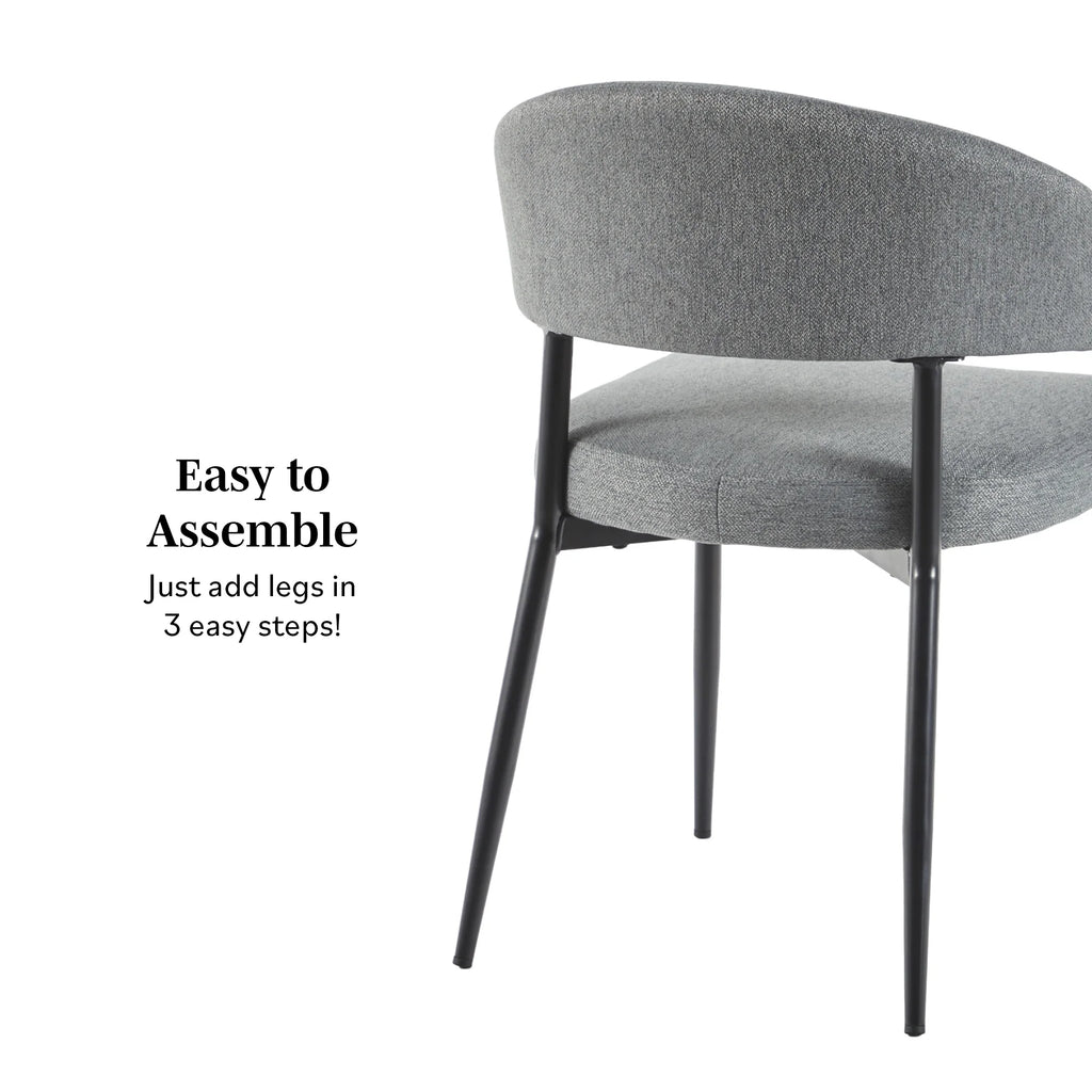 Charcoal Upholstered Dining Chair, Set of 2 W953212