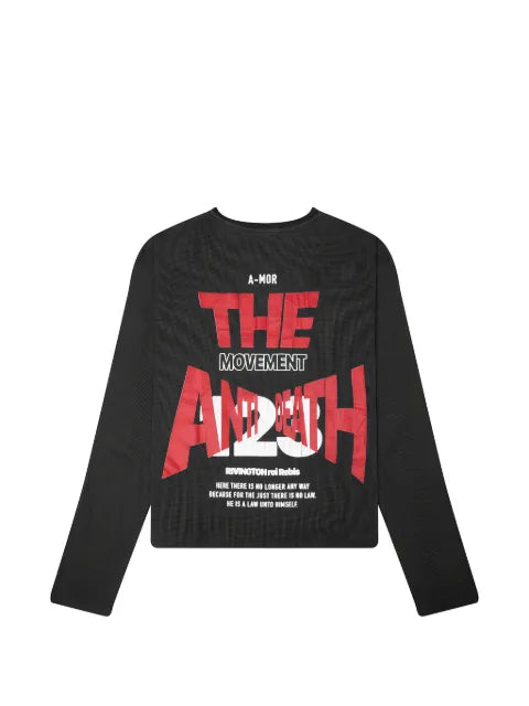 RRR123 Anti Death graphic-print sweater