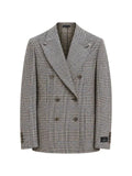 Tombolini Prince of Wales check double-breasted jacket