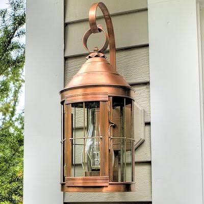 1-Light Outdoor Wall Lantern Verdi Gris Seedy Marine W70001