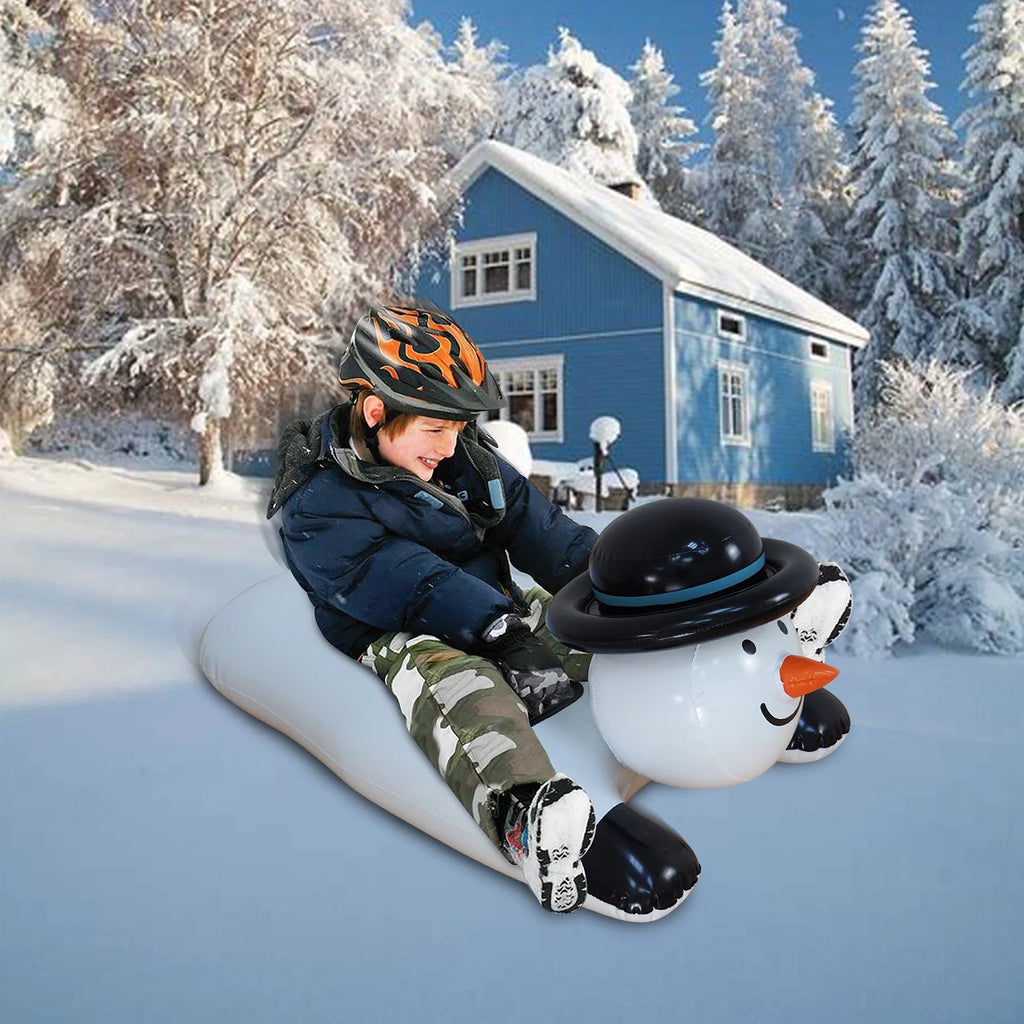 Inflatable Snowman Ski Ring Christmas Sleigh L3644
