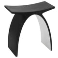 Black Matte & White Arched Solid Surface Resin Bathroom Stool C4585