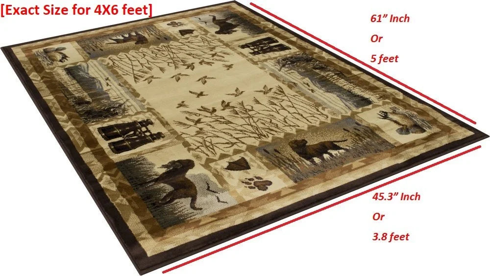 Multicolor Geometric Cabin Area Rug G91196