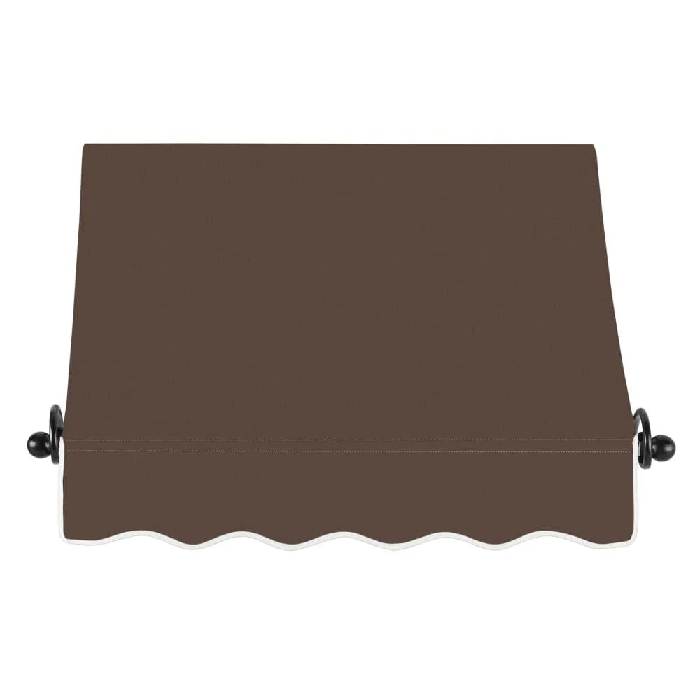 3.375 ft Fixed Awning Acrylic Fabric, Brown O538