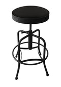 Industrial-Adjustable Stool with Black Wrinkle Finish and Canter Espresso Seat N4150