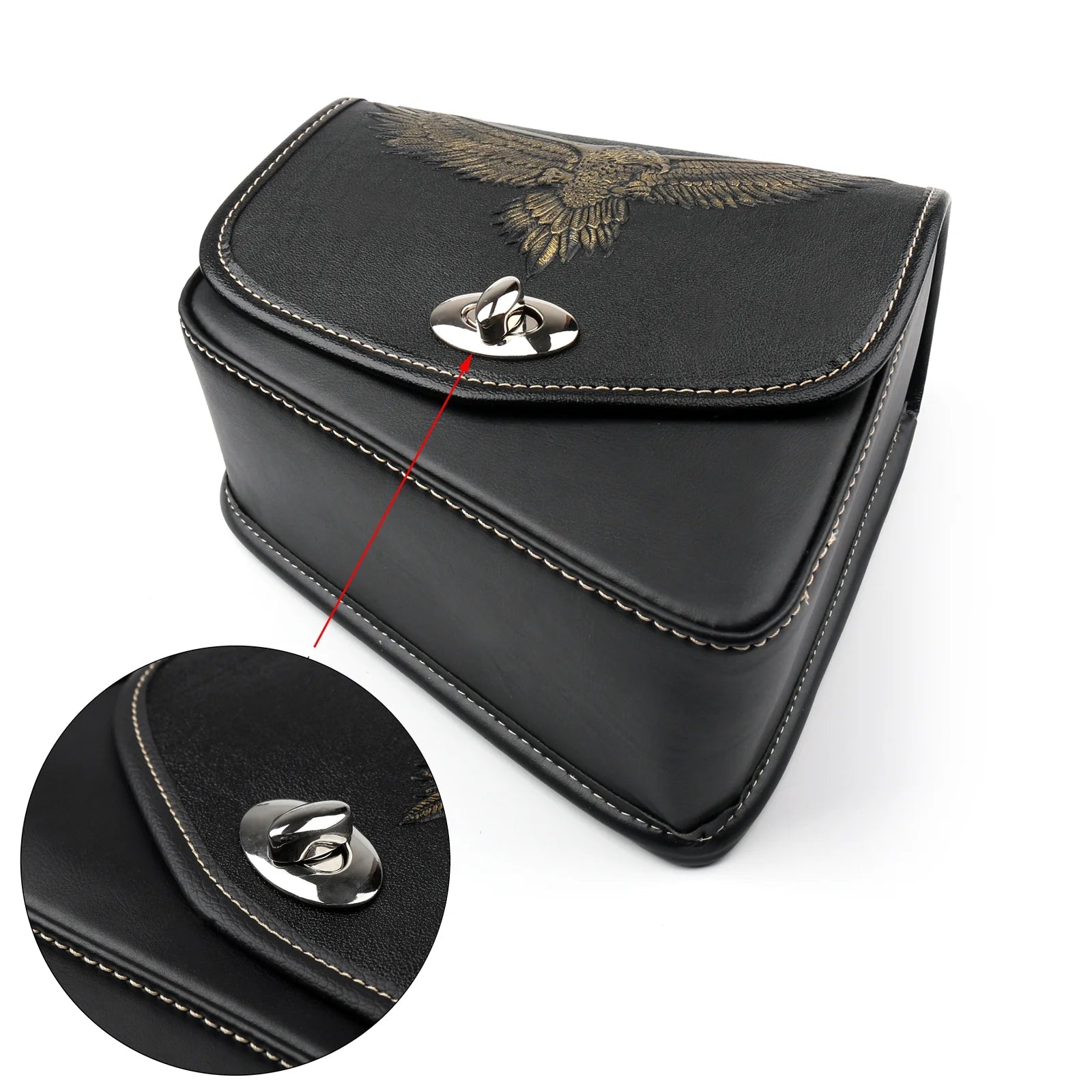 Leather Left Side Saddlebag For Sportster XL 883 XL 1200 K50033
