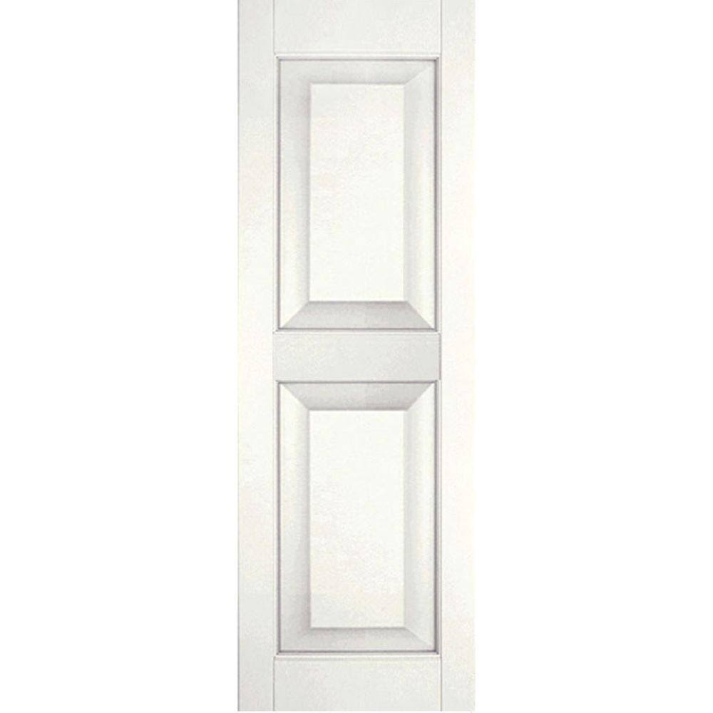 White Raised Panel Shutters Pair O275100
