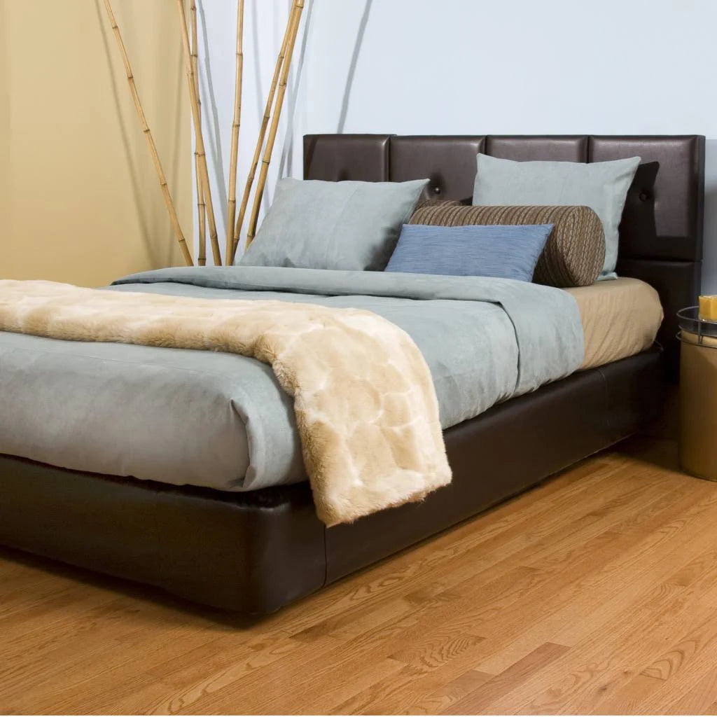 King-size Brown Faux Leather Headboard Kit G3509