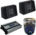 2 Square 12 Sub Box Bundle with Amplifier & Amp Kit H771