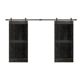 Charcoal Double Barn Door with Hardware Kit E4866