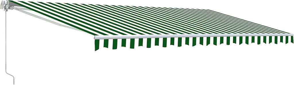 Motorized Retractable Patio Awning with Polyester Canopy V931174