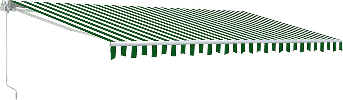 Motorized Retractable Patio Awning with Polyester Canopy V931174