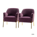 Purple Gold Legs Accent Chair (Set of 2) D7096