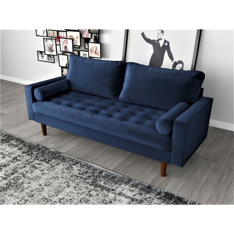 Prussian blue Velvet Sofa I953