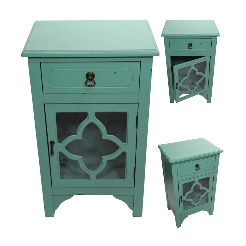 Blue 1 Drawer Accent Cabinet T8923