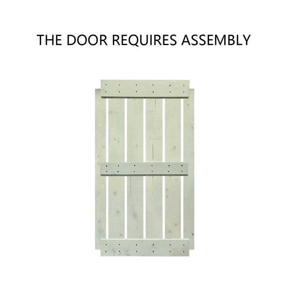 Charcoal Double Barn Door with Hardware Kit E4866