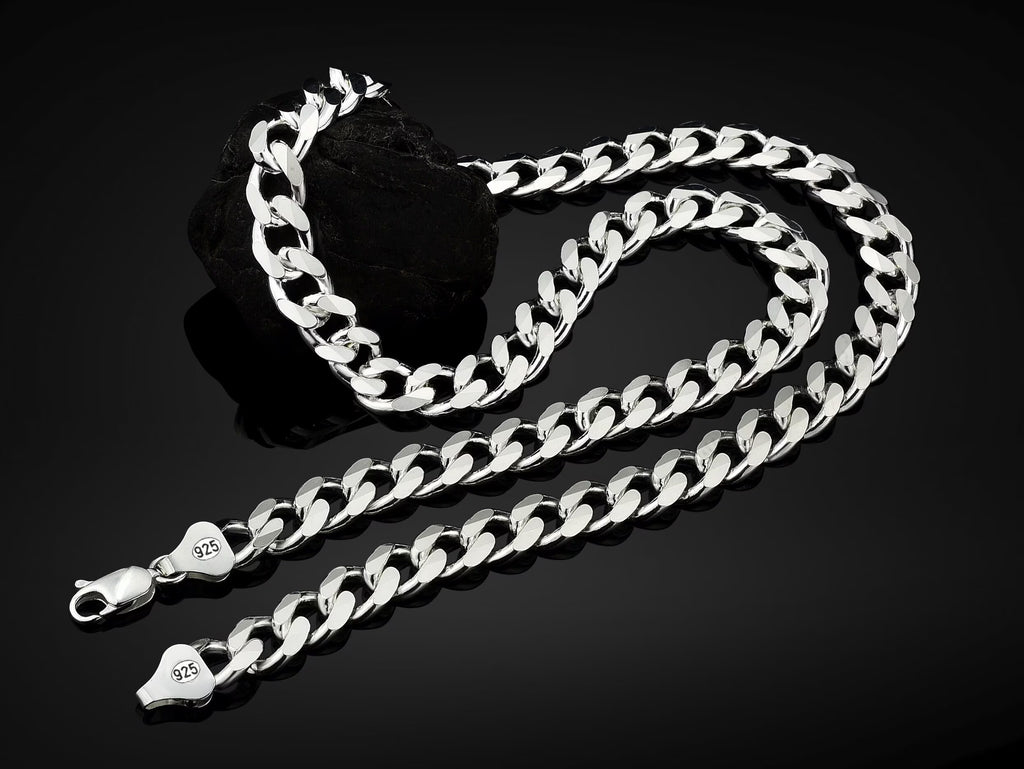 Sterling Silver Handmade 6mm Cuban Chain Necklace F910486