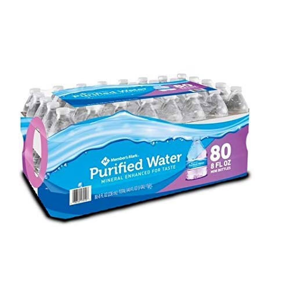 2 Pack of 80 bottle Purified Water 8 oz. F5095