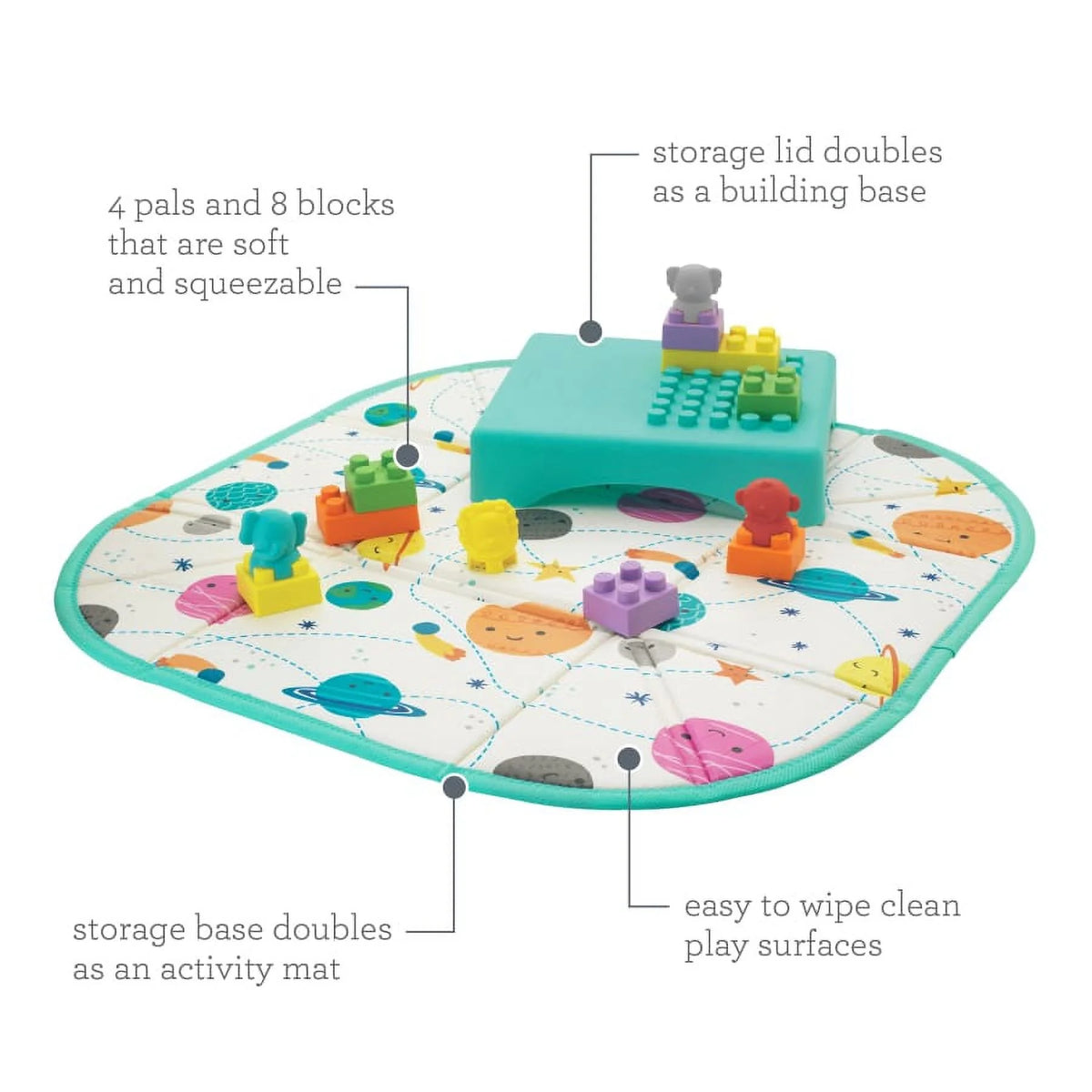 14-Piece Multicolor Building Blocks Activity Station S318