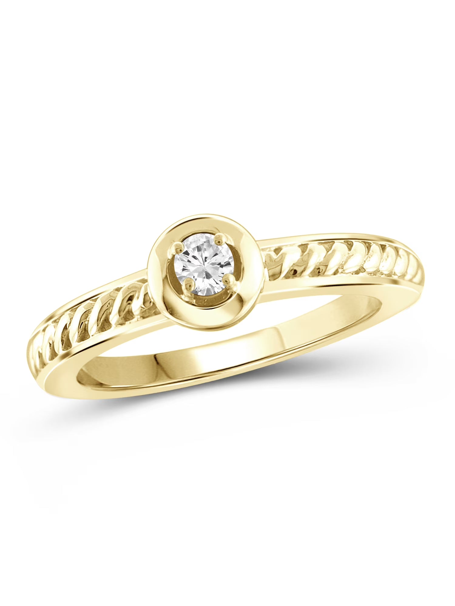 14K Gold-Plated Silver Diamond Ring W38690