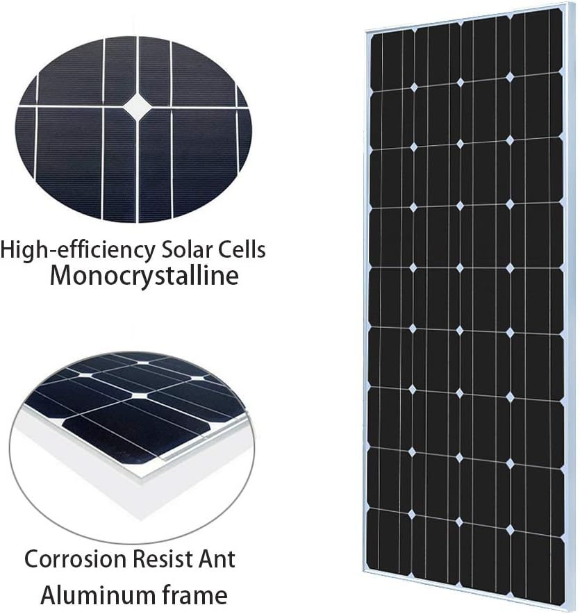 200 Watt 12Volt Moncrystalline Solar Panel Kit with 20A Charge Controller and Mounting Brackets C591