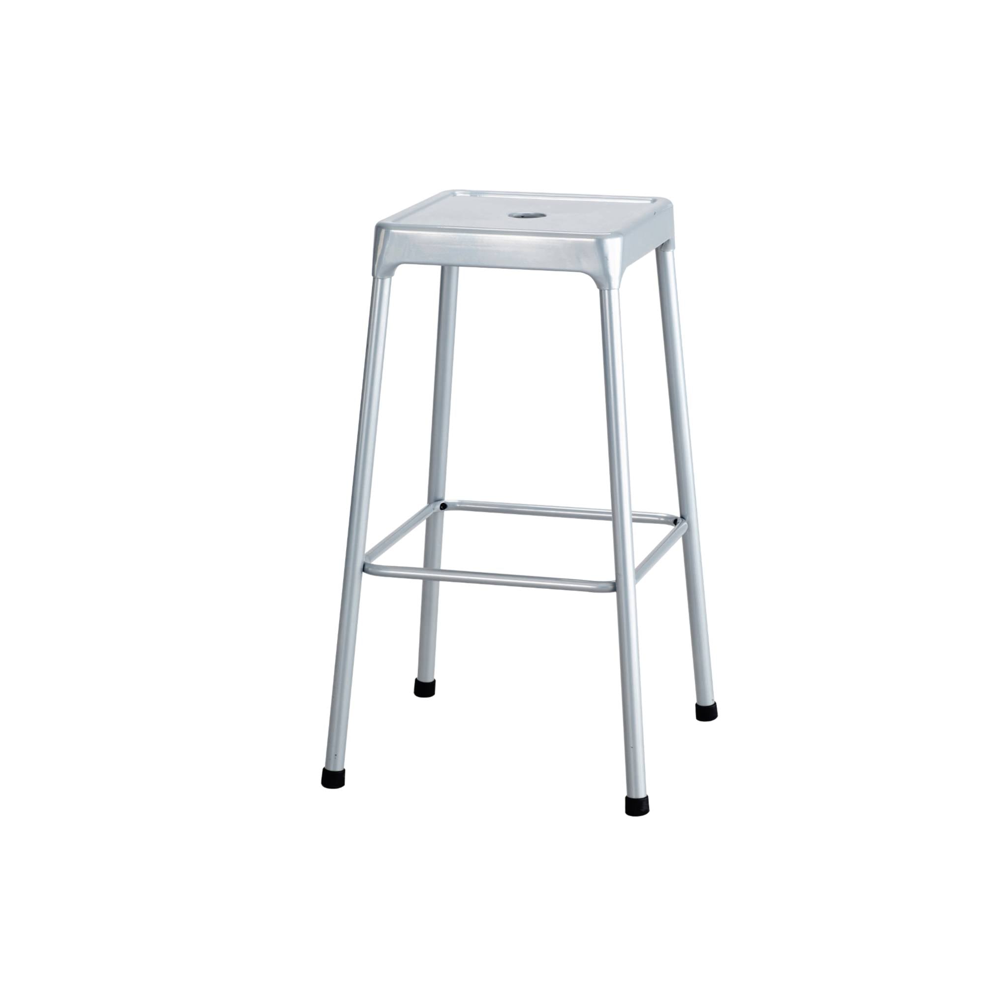 Black Powder-Coated Steel Bar Stool A83300
