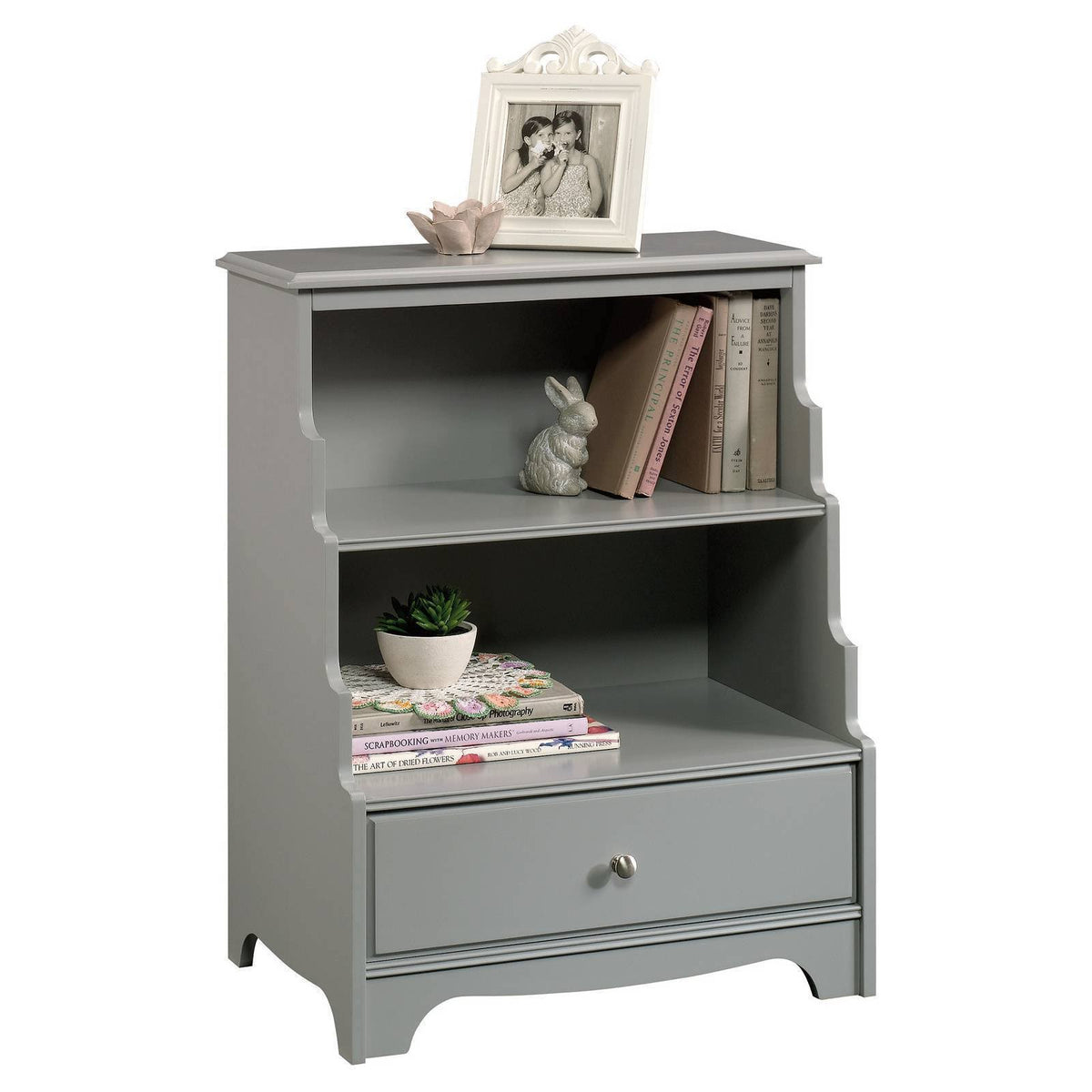 Gray 2-Shelf Accent Bookcase R395824