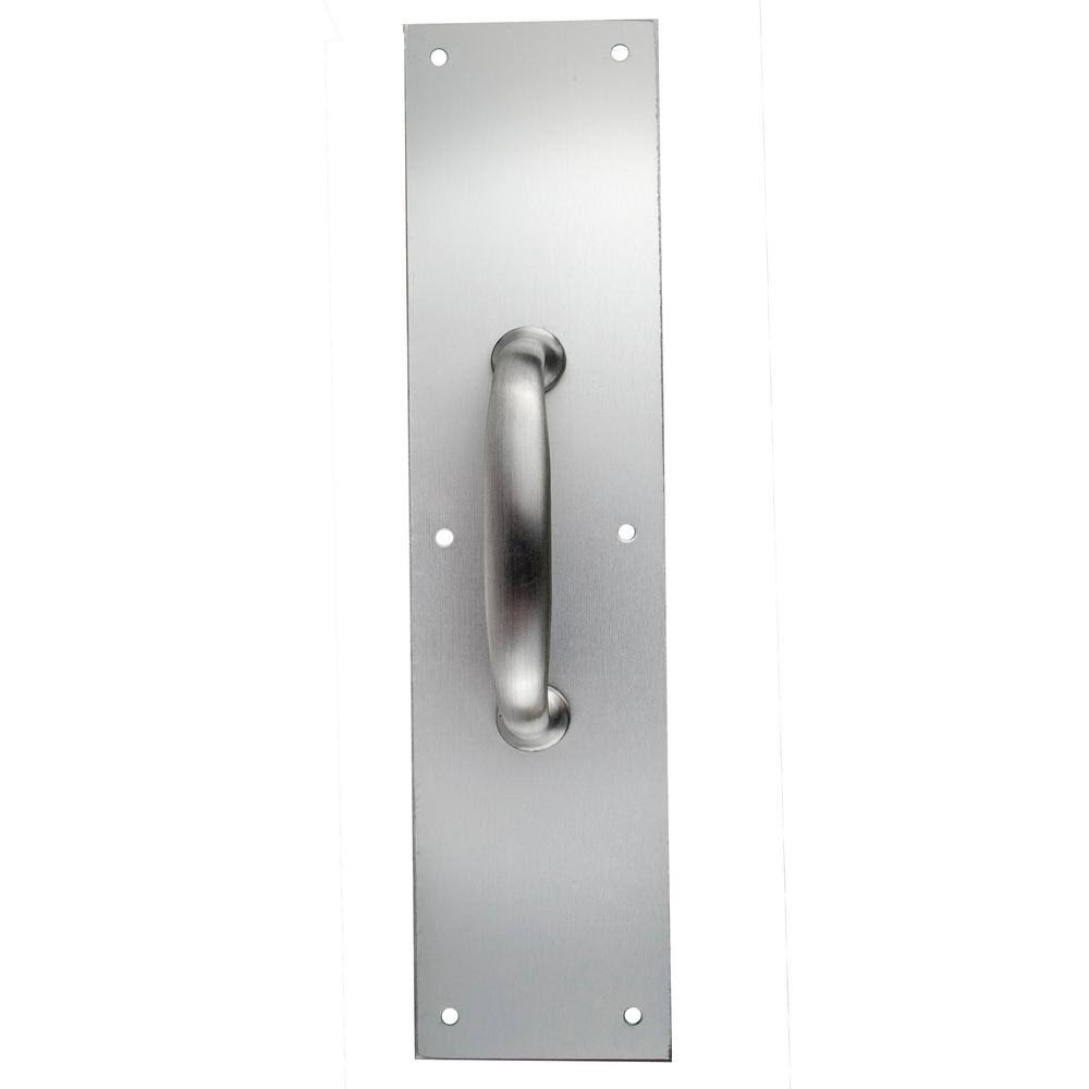 Satin Stainless Steel Pull Plate and Handle N86309