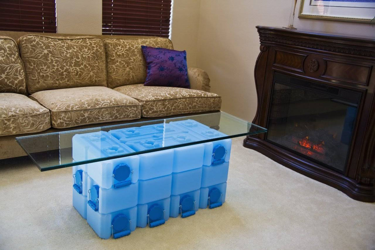 8 Pack Blue Water and Food Storage Containers F44310