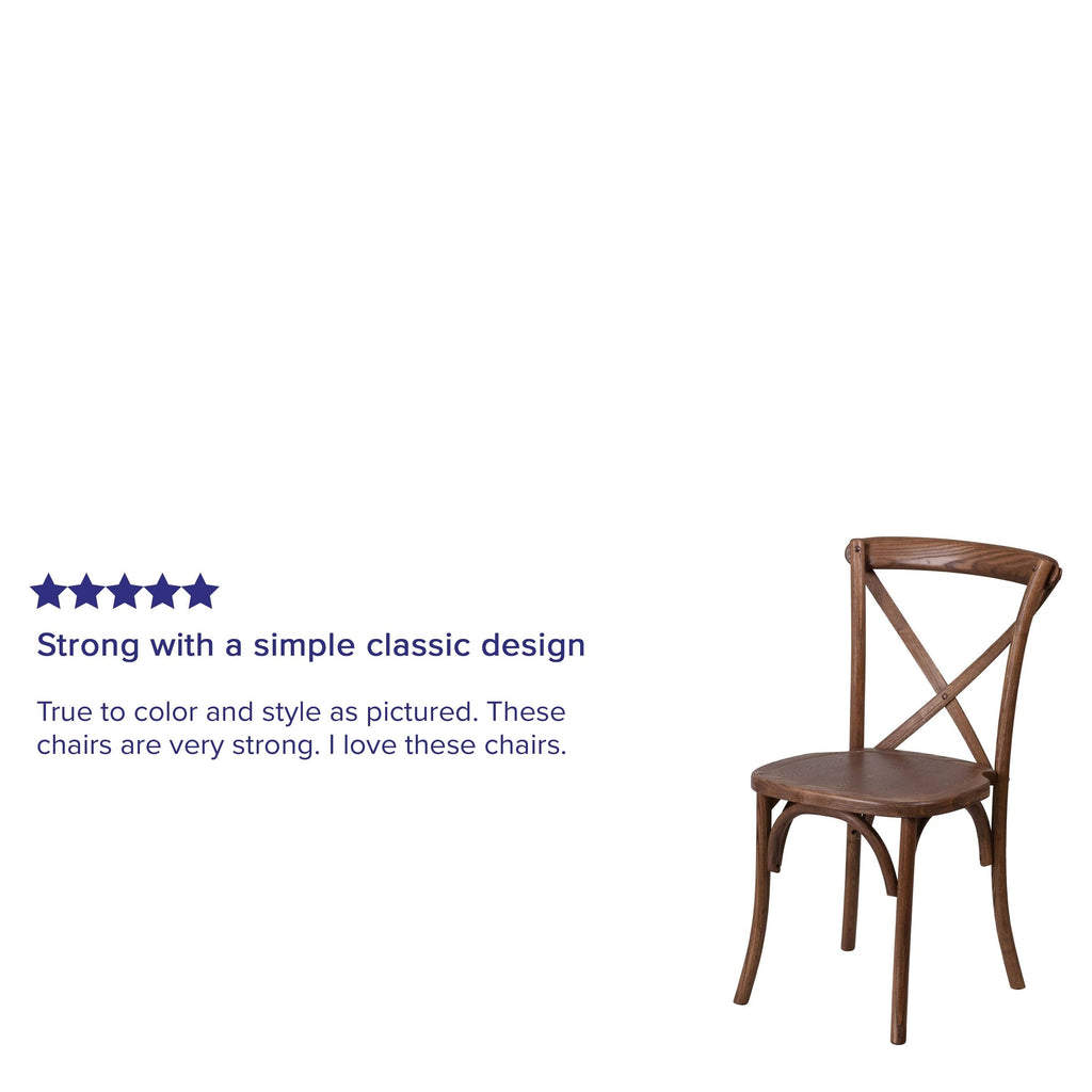 Cross Back Chair (Mahogany), Brown (Wood) Z4493