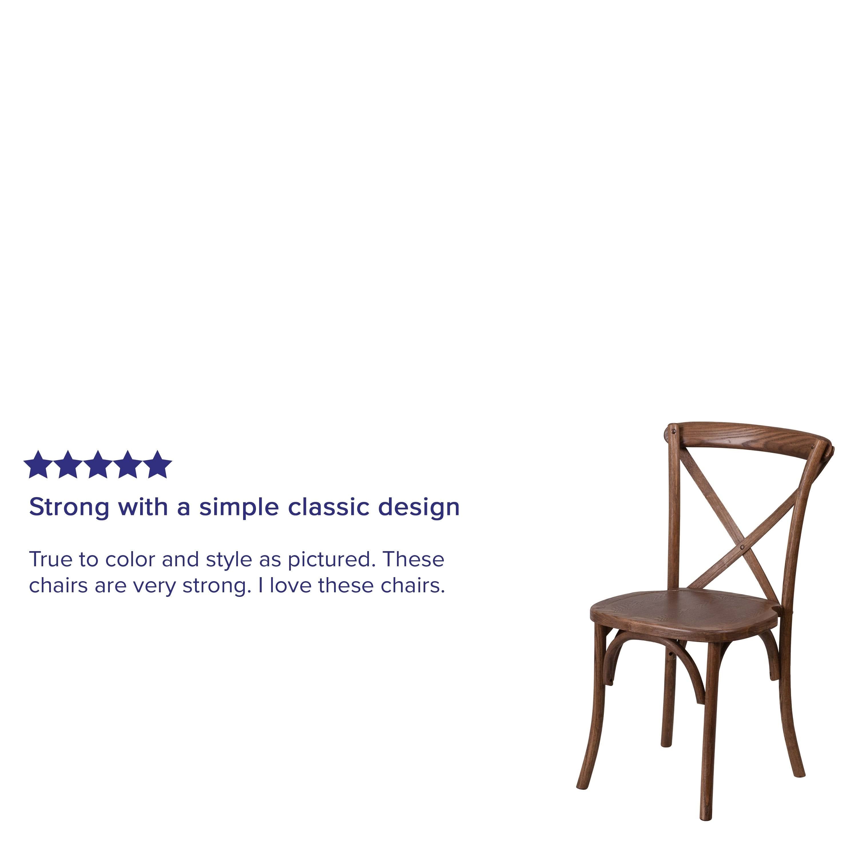 Cross Back Chair (Mahogany), Brown (Wood) Z4493