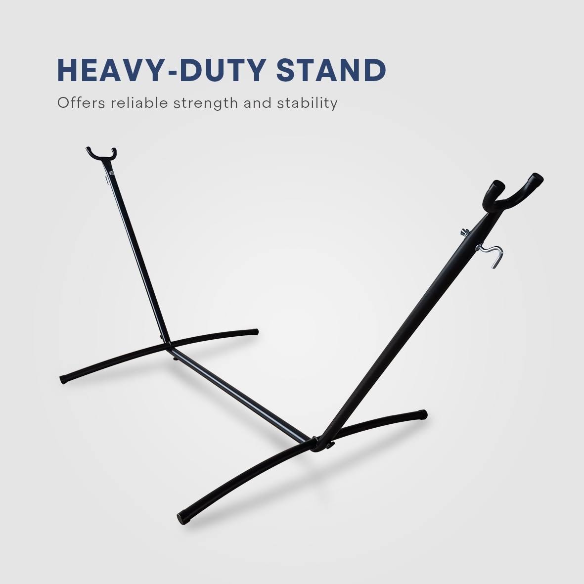 Freestanding Steel Double Hammock with Carry Bag F92729