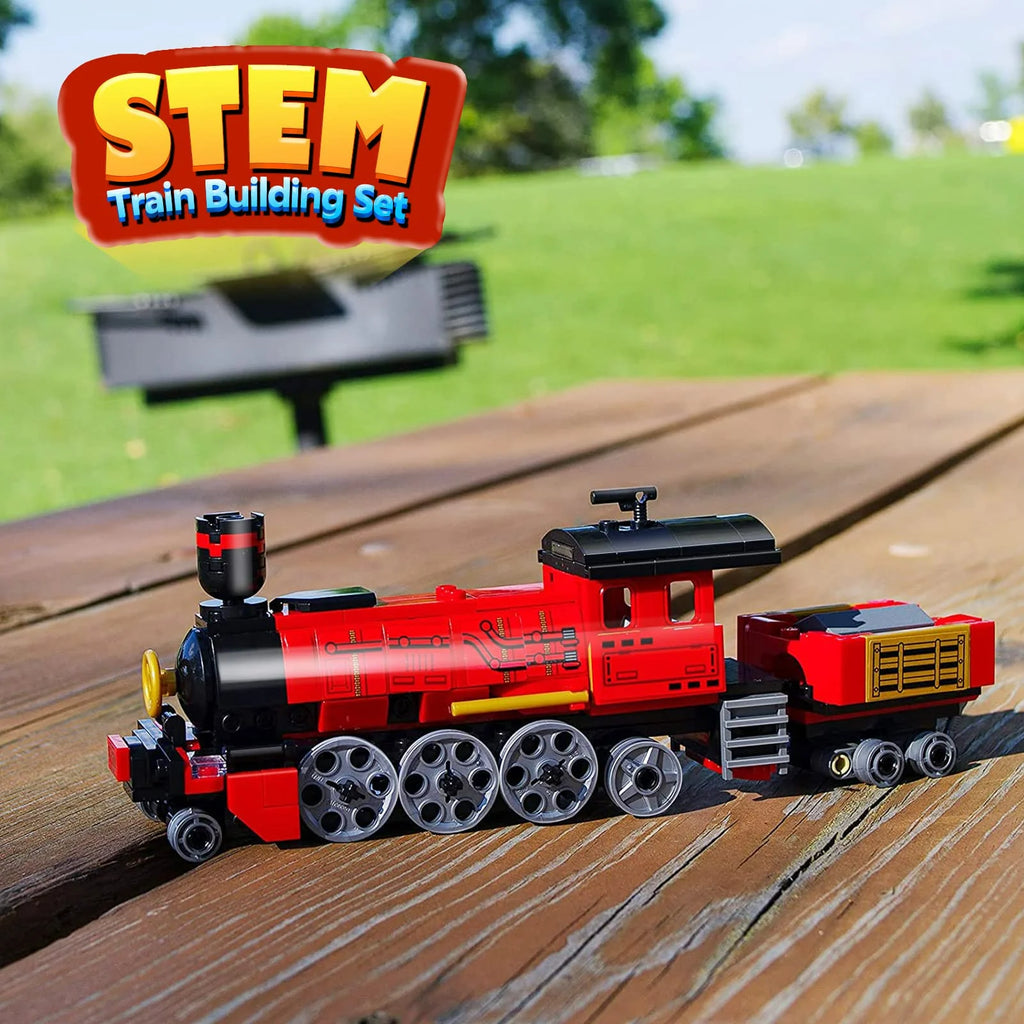 Red 3in1 City Train Building Block Set H91206