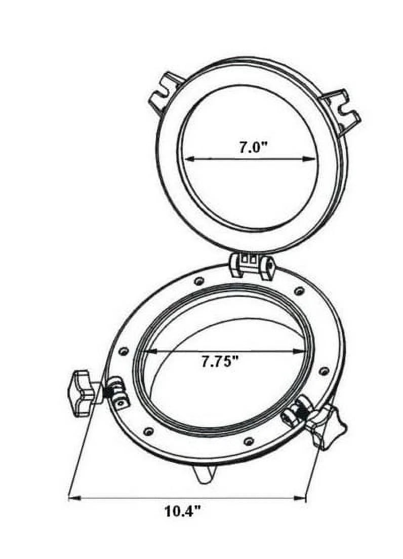 10" Round Porthole with Glass Window F426