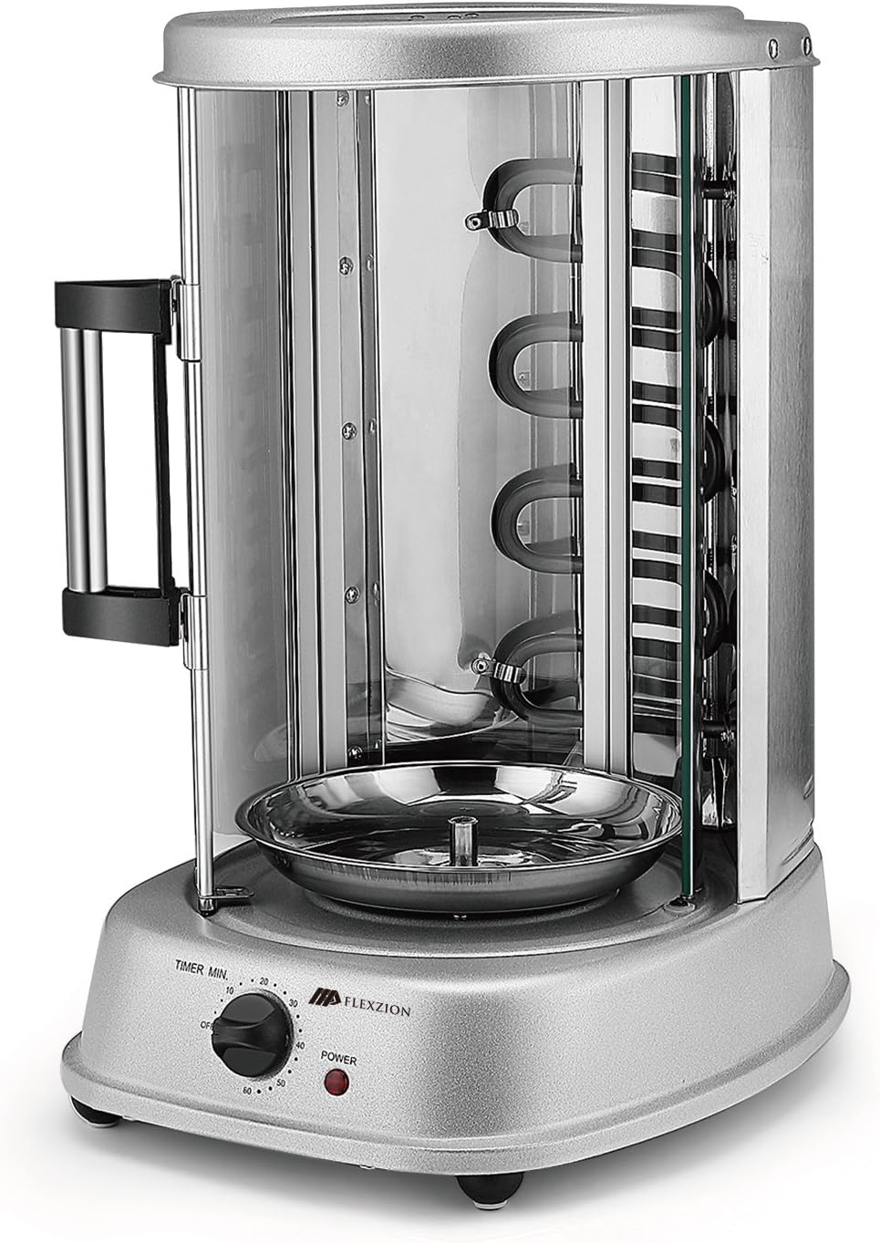 Stainless Steel Countertop Rotisserie Oven with Bake Ware Skewers T871