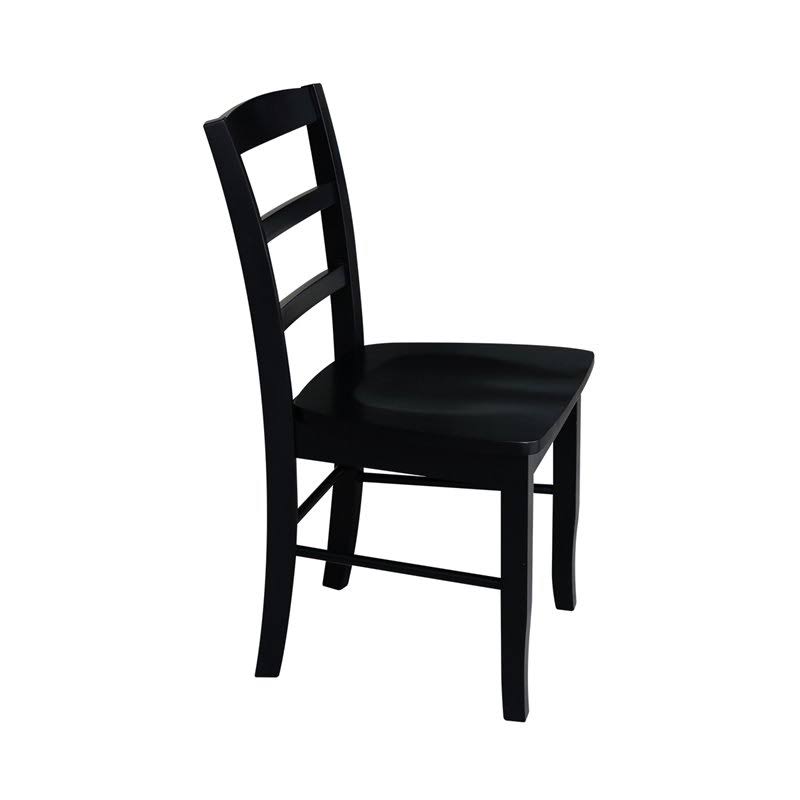 Black Ladderback Dining Chair Set of 2 Y301