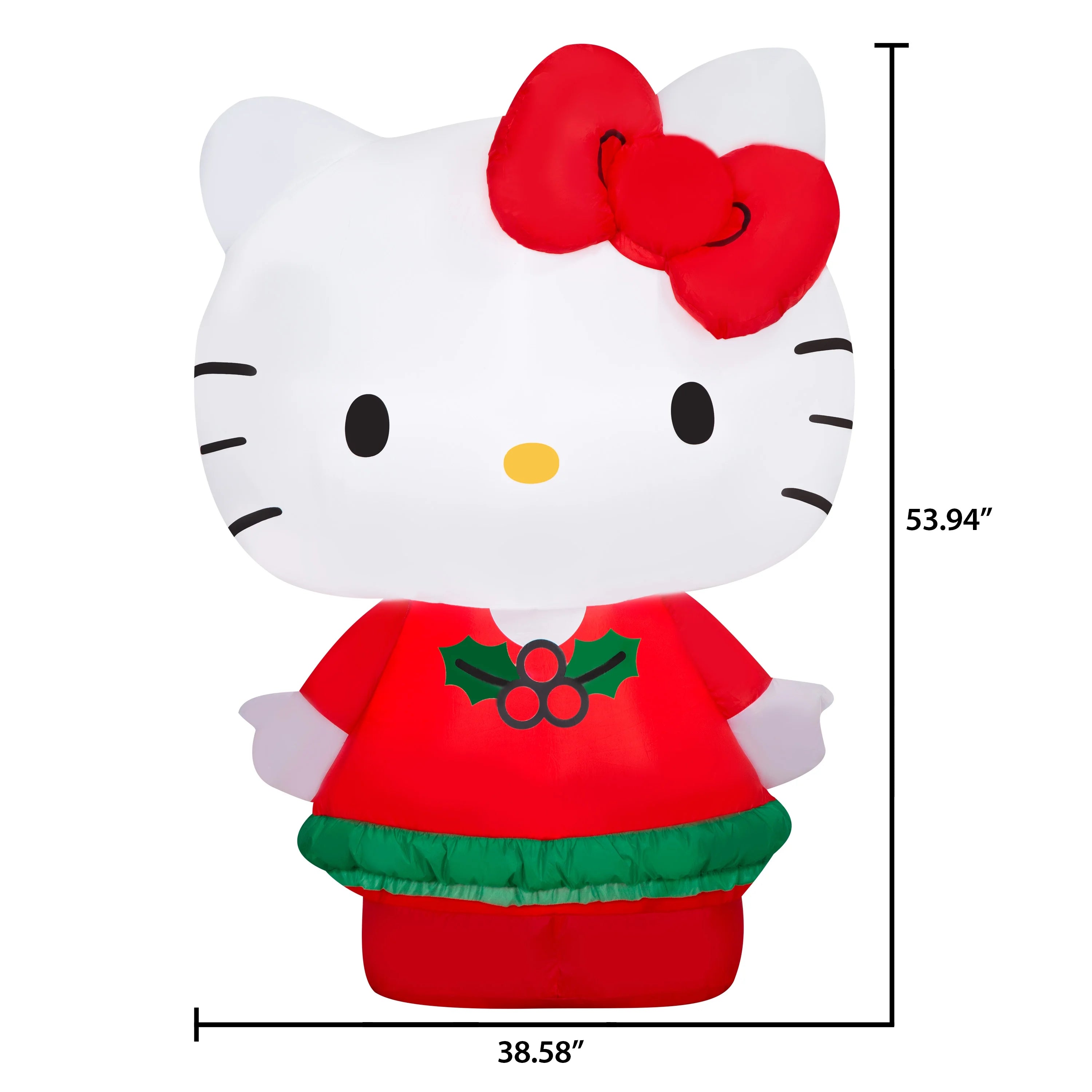 Airblown Inflatables Christmas Hello Kitty with Red Dress P69584