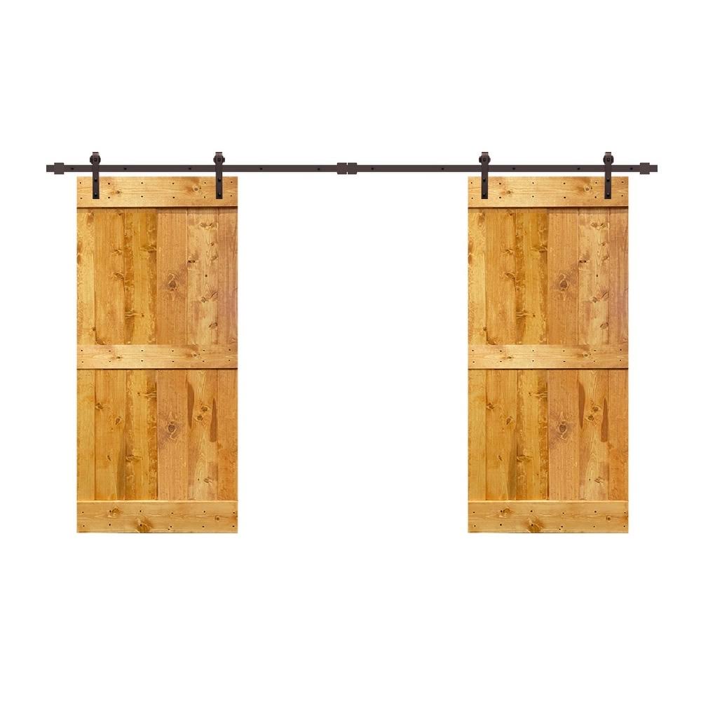 Charcoal Double Barn Door with Hardware Kit E4866